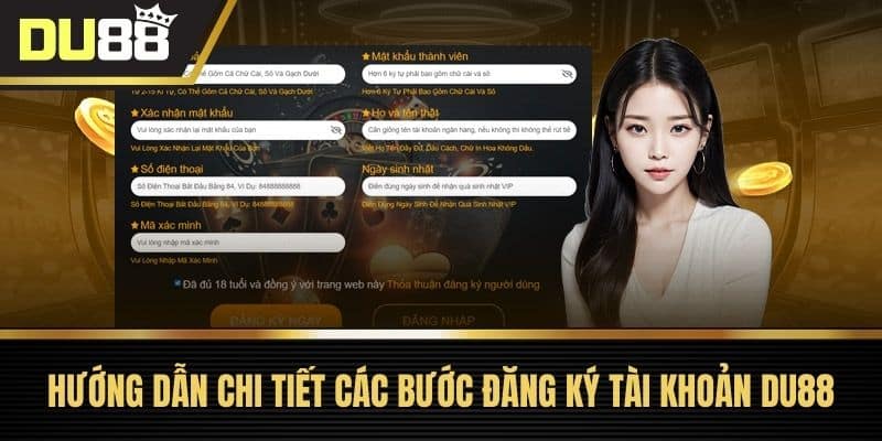 Hướng Dẫn Chi Tiết Các Bước Đăng Ký Tài Khoản DU88